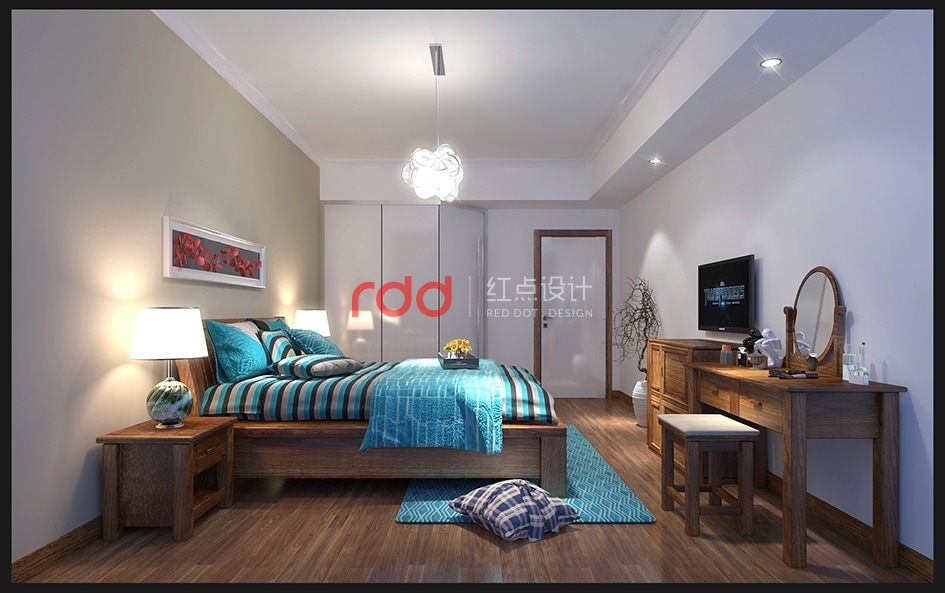 樣板房設(shè)計-云峰花園裴生雅居主臥(淺褐色)).jpg